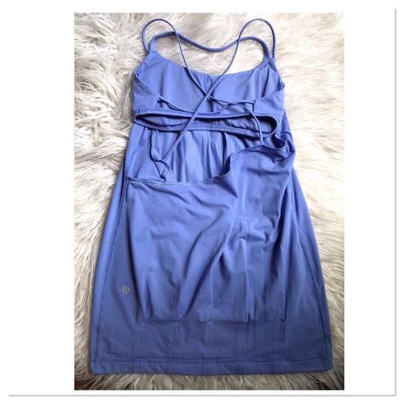Lululemon Flow And Go Tank In Lullaby Padded Cup W1F36S Periwinkle Blue Size 6 - Picture 5 of 9